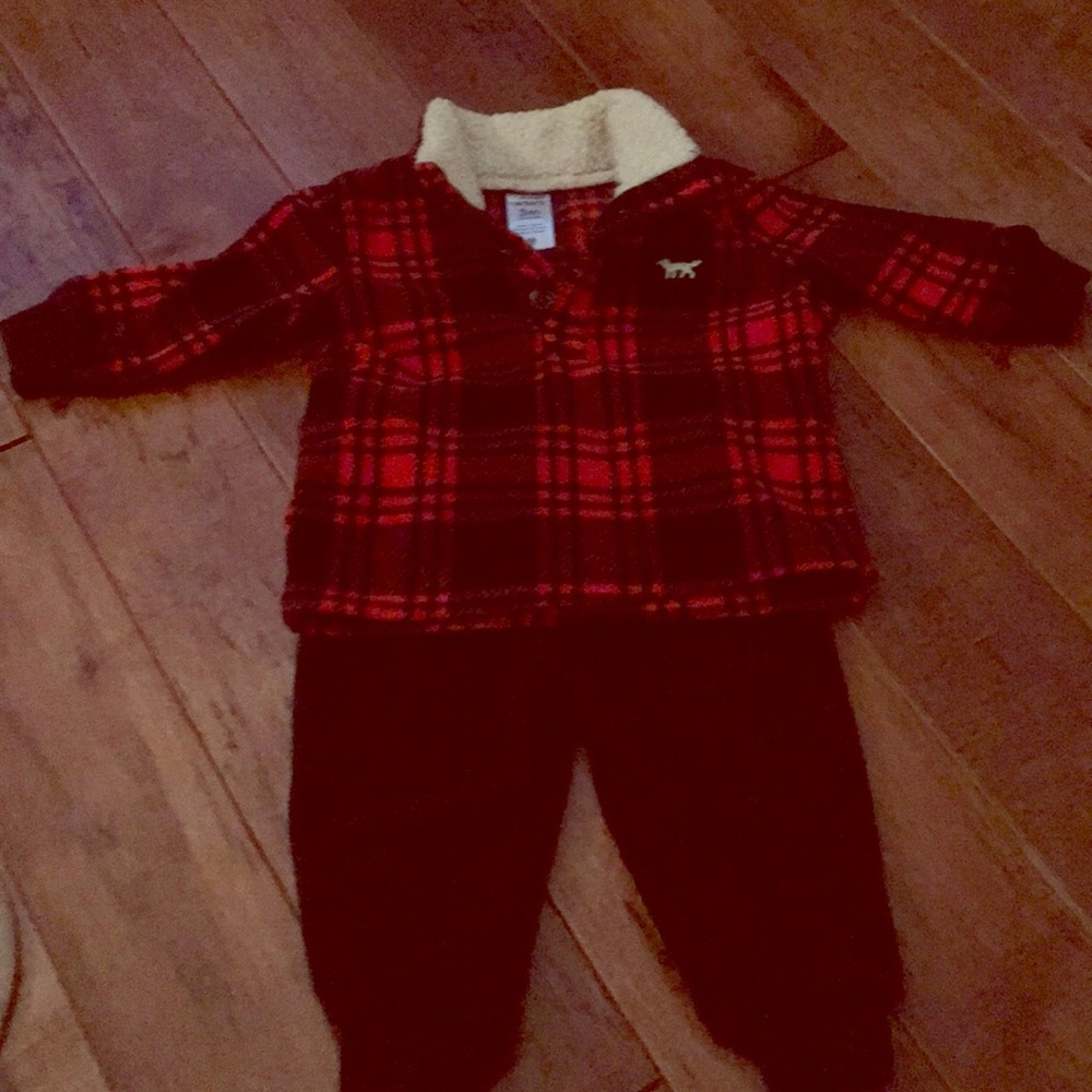 Baby boy fleece outfit